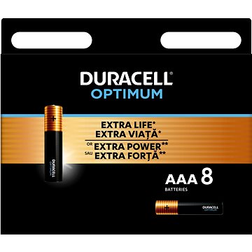 DURACELL Optimum alkalická batéria mikrotužková AAA 8 ks