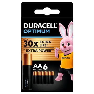 DURACELL Optimum alkalická batéria tužková AA 6 ks