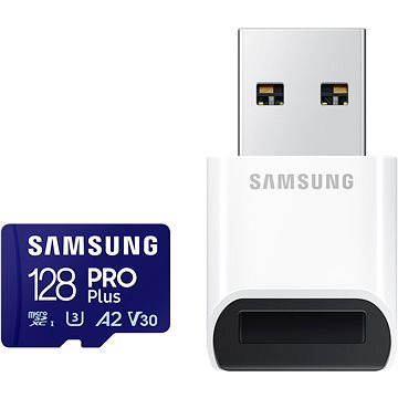 Samsung MicroSDXC 128 GB PRO Plus + USB adaptér (2023)