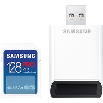 Samsung SDXC 128 GB PRO PLUS + USB adaptér (2023)