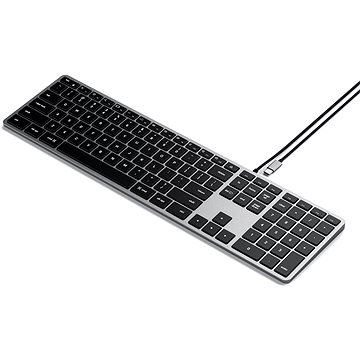 Satechi Slim W3 USB-C BACKLIT Wired Keyboard – Space Grey – US