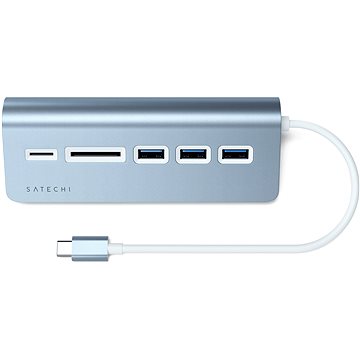 Satechi Aluminium Type-C USB Hub (3× USB 3.0, MicroSD) – Blue