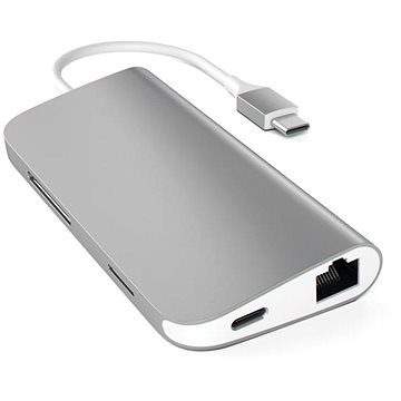 Satechi Aluminium Type-C Multi-Port Adaptér (HDMI 4K, 3× USB 3.0, MicroSD, Ethernet) – Space Grey