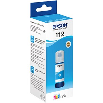 Epson 112 EcoTank Pigment Cyan ink bottle azúrová