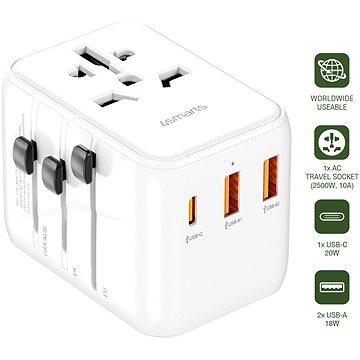 4smarts World Travel Adapter Nomad 20 W white