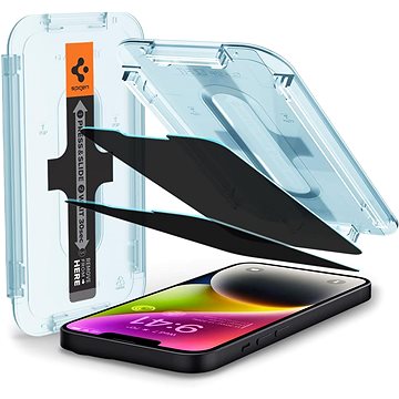 Spigen Glass tR EZ Fit Transparency Sensor Open Privacy 2 Pack iPhone 14/13 Pro/13