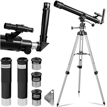 Uniprodo astronomický refraktor na pozorovanie hviezd, priemer 900 mm. 70 mm