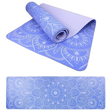 LIFEFIT YOGA MAT MANDALA DUO, 183 × 58 × 0,6 cm, modrá