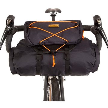 Restrap Taška na riadidlá Bar Bag 17 l – black/orange