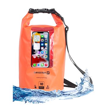 Swissten Waterproof vodotesné puzdro oranžové (10 l)