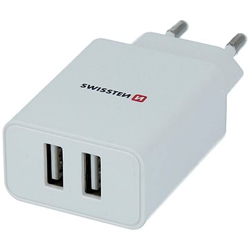 Swissten sieťový adaptér SMART IC 2.1A + kabel USB-C 1,2 m biely