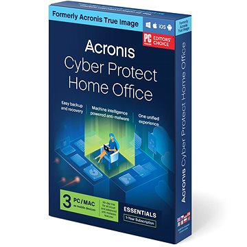 Acronis Cyber Protect Home Office Essentials pre 3 PC na 1 rok (elektronická licencia)