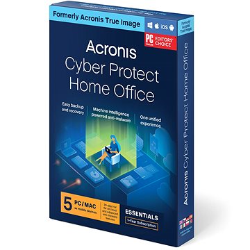 Acronis Cyber Protect Home Office Essentials pre 5 PC na 1 rok (elektronická licencia)