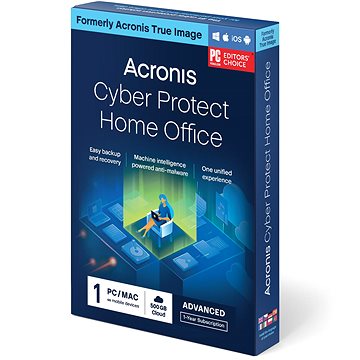 Acronis Cyber Protect Home Office Advanced pre 5 PC na 1 rok + 500 GB Acronis Cloud Storage (elektr.