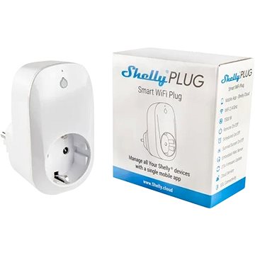 Shelly Plug, zásuvka 16 A s měřením spotřeby, WiFi