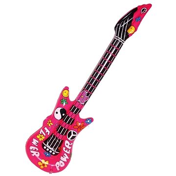 Funnyfashn Nafukovacia gitara hippie – hipís – 60. roky – 105 cm