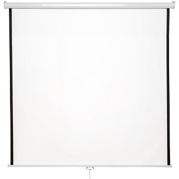 Tectake Nástenné projekčné plátno roletové – 203 × 203 cm