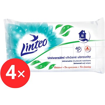 LINTEO vlhčené obrúsky univerzálne (4× 40 ks)