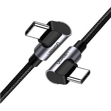 UGREEN Angled USB-C M/M Cable Aluminium Shell with Braided 2 m Black