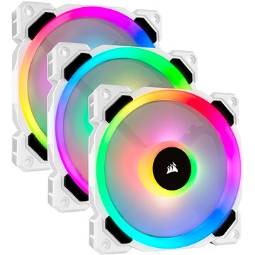 Corsair LL120 RGB 120 mm Dual Light Loop White RGB LED PWM Fan – Triple Pack with Lighting Node PRO