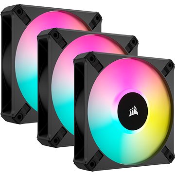 Corsair iCUE AF120 RGB ELITE Triple Pack Black + Lightning Node Core Black