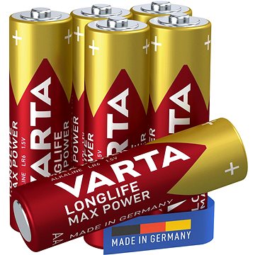 VARTA alkalická batéria Longlife Max Power AA 4 + 2 ks