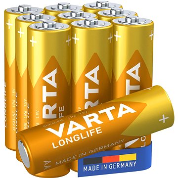 VARTA alkalická batéria Longlife AA 10 ks (Double Blister)