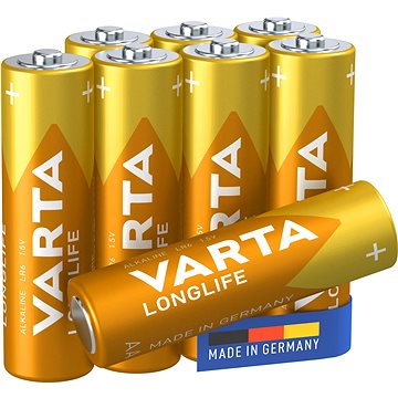 VARTA alkalická batéria Longlife AA 8 ks