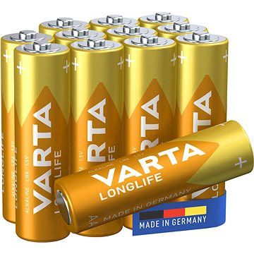 VARTA alkalická batéria Longlife AA 12 ks