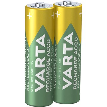 VARTA nabíjateľná batéria Recharge Accu Recycled AA 2100 mAh R2U 2 ks