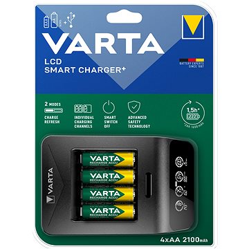 VARTA nabíjačka LCD Smart Charger+ 4× AA 56706 2 100 mAh