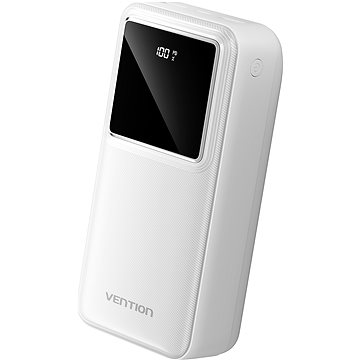 Vention 30 000 mAh Power Bank 22.5 W White LED Display Type