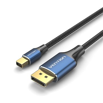 Vention Cotton Braided Mini DP Male to DP Male 8K HD Cable 1.5 m Blue Aluminum Alloy Type