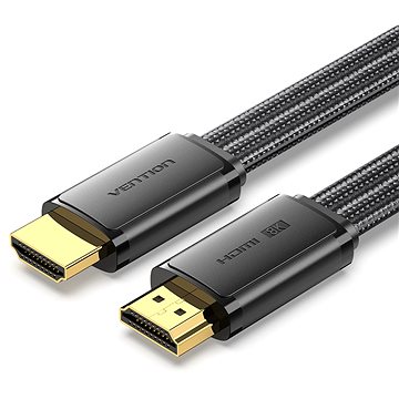 Vention Flat Nylon Braided HDMI-A Male to Male 8K HD Cable 2 M Black