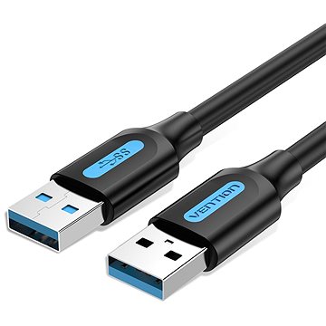 Vention USB 3.0 Male to USB Male Cable 0.5m Black PVC Type