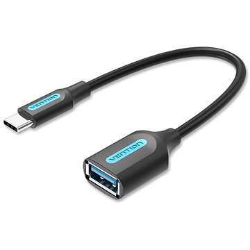 Vention USB-C 3.1 Gen1 (M) to USB-A (F) OTG Cable 0,15 m Black PVC Type