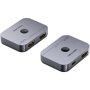 Vention 2-Port Bi-Directional 8K HDMI Switcher Gray Aluminium Alloy Type