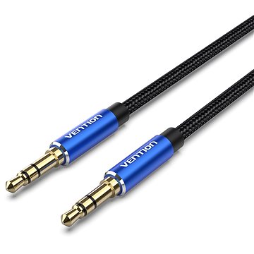 Vention Cotton Braided 3.5 mm Male to Male Audio Cable 1.5 m Blue Aluminum Alloy Type