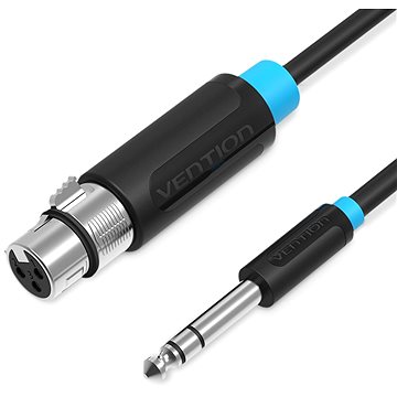 Vention 6,5 mm Male to XLR Female Audio Cable 2 m Black - Audio kábel