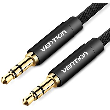 Vention Fabric Braided 3.5 mm Jack Male to Male Audio Cable 3 m Black Metal Type - Audio kábel