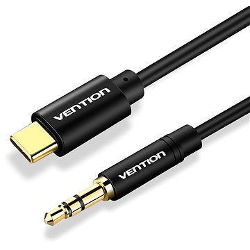 Vention Type-C (USB-C) to 3,5 mm Male Spring Audio Cable 1,5 m Black Metal Type