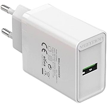 Vention 1-port USB Wall Quick Charger (18 W) White