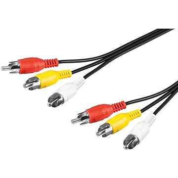 PremiumCord Kabel 3× CINCH-3× CINCH M/M 2 m