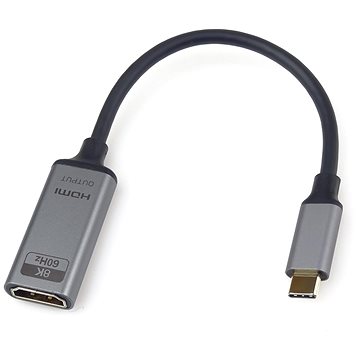 PremiumCord Adaptér USB-C na HDMI rozlišenie obrazu 8K@60Hz,4K@144Hz Aluminium 20 cm