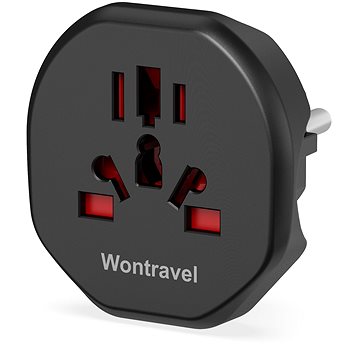 Wontravel WL-09 – UK, AUS, US –> EU; čierny - Cestovný adaptér