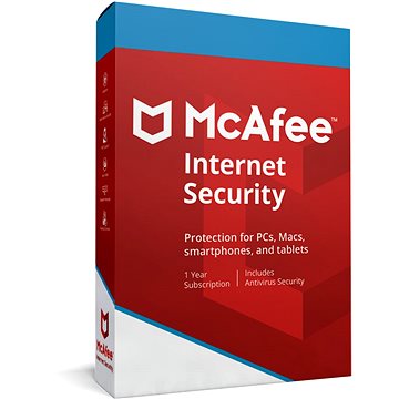 McAfee Internet Security pre 3 zariadenia na 12 mesiacov (elektronická licencia)