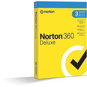 Norton 360 Deluxe 25 GB, VPN, 1 používateľ, 3 zariadenia, 24 mesiacov (elektronická licencia)