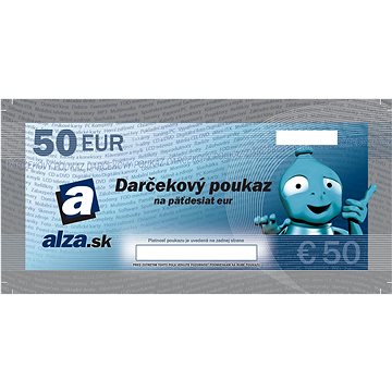 Darčekový poukaz Alza.sk na nákup tovaru v hodnote 50 €