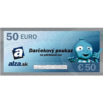 Elektronický darčekový poukaz Alza.sk na nákup tovaru v hodnote 50 €