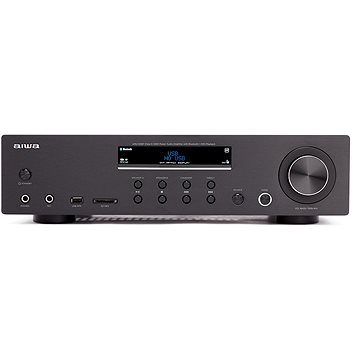 AIWA Zosilňovač s Bluetooth, USB, SD-MP3 prehrávačom + 7 analógových audio vstupov AMU-120 BTBK